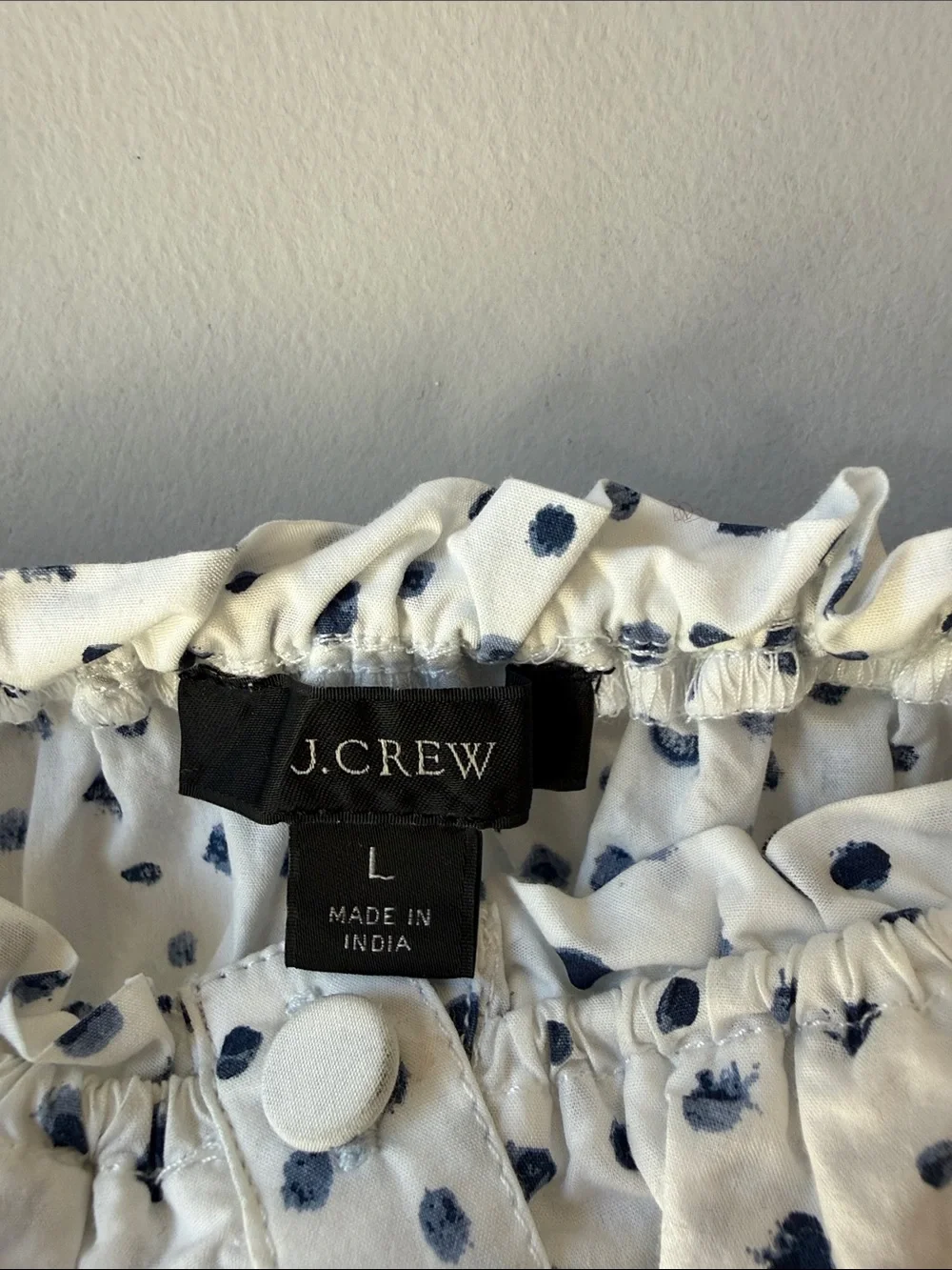 J. Crew Floral Crop Poplin Smocked Tank Top